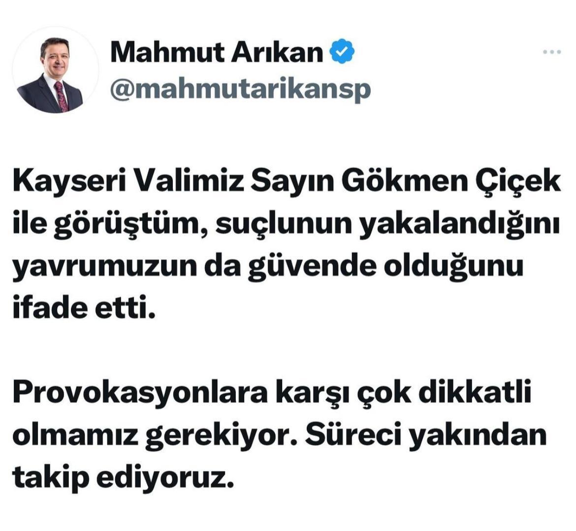 Milletvekili Arıkan, “Provakoslara karşı çok dikkatli olalım”